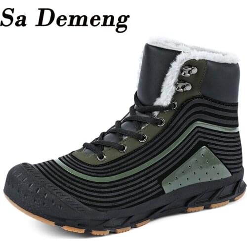 Unisex Men Winter Snow Kids Boots Sneakers Super Warm Men Outdoor Male Hiking Boots Work Shoes 29-47