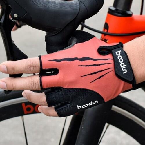 Padded Half Finger Gloves Soft Elastic Non-slip Fitness Short Open Finger Glove for Riding Sports Summer MC889