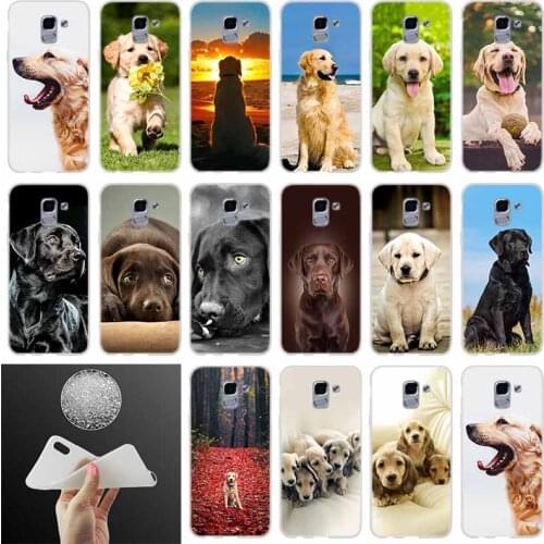 Soft Phone case Cover Labrador Retriever dog FOR Coque Samsung Galaxy J6 J4 J8 J7 2018 Plus J3 J5 J7 Prime Pro 2017 2016 Casse