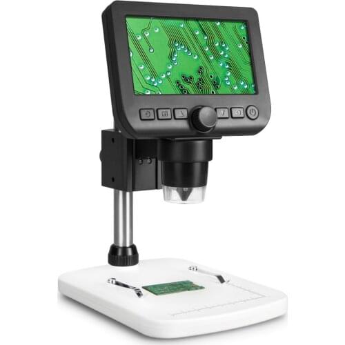 2019 New! Free shipping! UM046 10X to 800X 4.3 inch LCD digital microscope, portable pocket video microscope