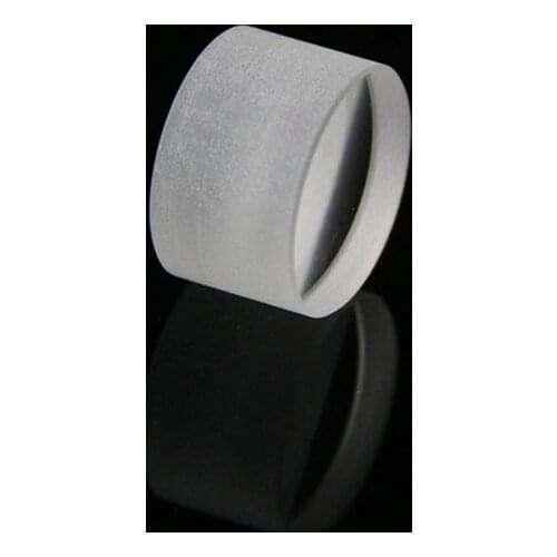 Optical achromatic lens with a diameter of 25 mm and a focal length of 38 mm with an edge thickness of 6.45 mm can be customized