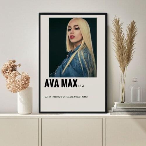 Ava Max Poster Music Star Singer Hip Hop Rap Canvas Print Art Wall Painting Home Decoration (No Frame)