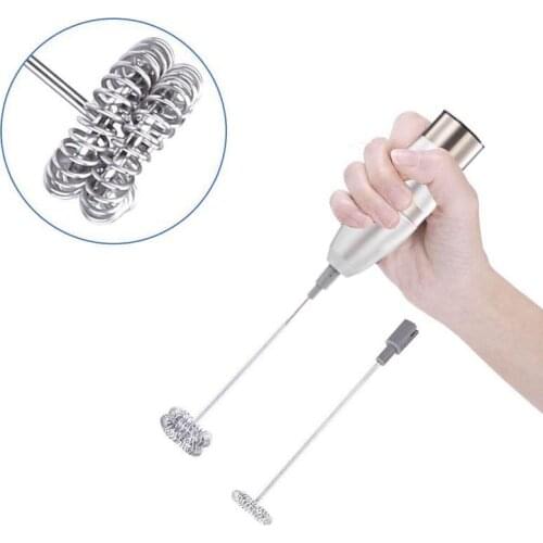 Portable Coffee Egg Beater Handheld Powerful Electric Milk Frother Stainless Steel Egg Holder Kitchen Cafe Shop Cooking Gadgets