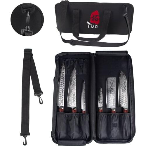 TUO Knife Bag for Chef, Padded Knife Roll, Knife Case, Durable Knife Carrier, Canvas Knife Holder for Kitchen Tools