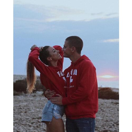Hirigin Lover Couple Matching Hoodies Women Men Lovers Fits Hooded Sweatshirts Long Sleeve Letter Autumn/Winter Outwear
