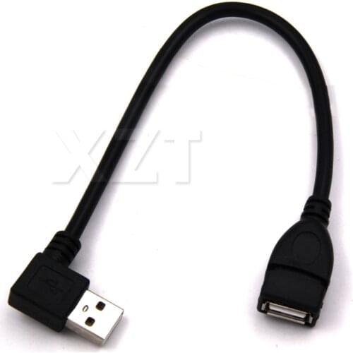 IPCS 30cm USB 2.0 A Male to Female 90 degree Angled usb extension cord cable USB2.0 male to female right cable