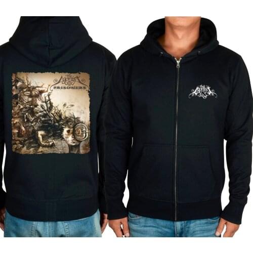 6 designs streetwear Black Zipper tracksuit Hoodies The Agonis Rock jacket punk metal sweatshirt sudadera chandal hombre