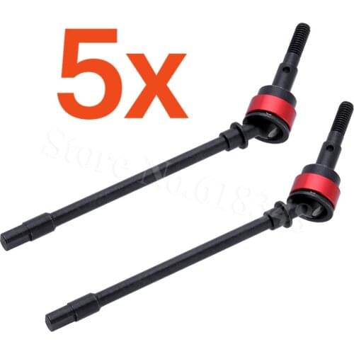 10PCS Hard Steel Front Axle CVD Universal Drive Shaft Dogbone for 1/10 Axial SCX10 Upgrade Replacement Parts Hop-Up