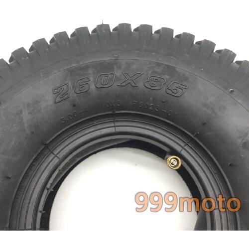 10"x3" (3.00-4, 260x85) Pneumatic Mobility Rubber Tire w Powertrax Tread for Shoprider Power Wheelchairs