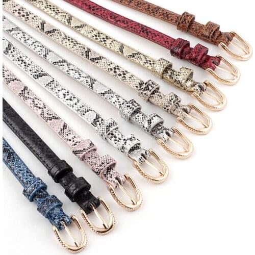 105x1.4cm High Quality Female Pu Leather Snake Waist Belt Women 2019 Hot Designer Belts For Womens Dress Cinto Feminino