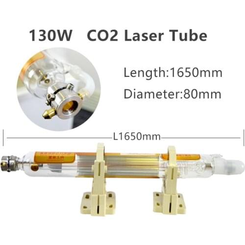 130W-150W CO2 laser Tube Length1650mm dia 80mm For CO2 Laser cutter machine
