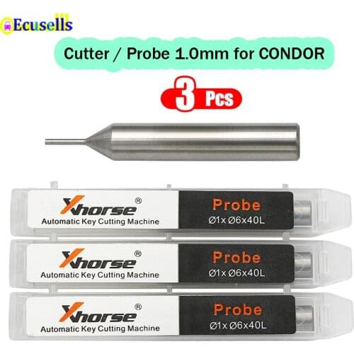 3PCS/LOT 1.0mm Milling Cutter Probe for Xhorse CONDOR XC MINI Plus Dolphin XP-005 Dolphin XP-007 Key Cutting Machine
