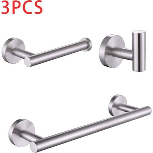 304 Stainless Steel Towel Holder Set Bathroom Shelf Paper Towel Rack Bathroom Hardware Pendant Bathroom Decoration Accessories