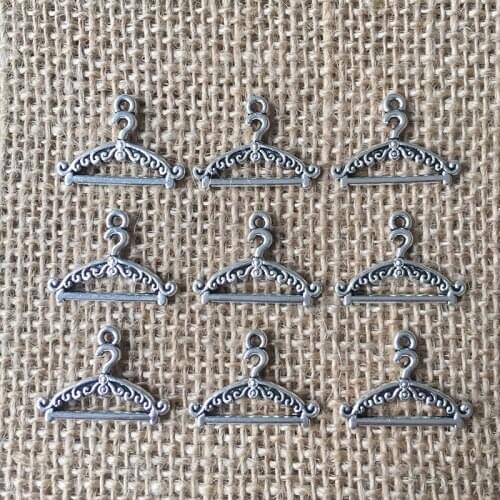 40 Pcs/lot 24x18mm Drying Rack Charms for Jewelry Making Pendant Silver Color DIY Necklaces Earrings Bracelets A130