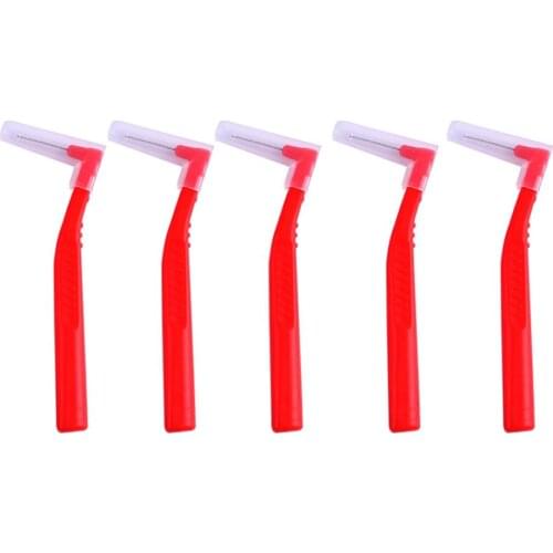 5pcs L Shape Interdental Brushes Simplicity Security Superior Quality Orthodontic Teeth Dental Floss Stick Oral Care