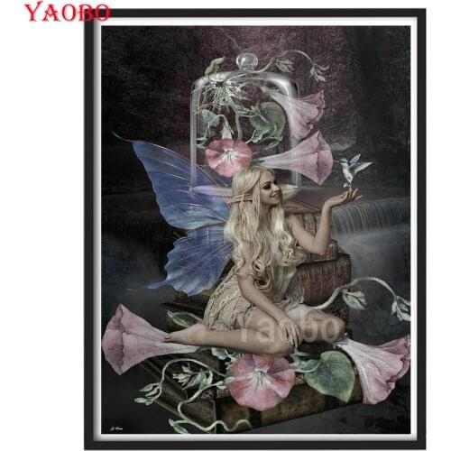 Angel and flower diamond painting,full,square,round diamond embroidery stickers,mosaic diamond diy handwork puzzle diamant