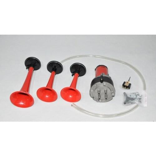Free Shipping Universal 3 X Triple 135dB Air Horn 12V Compressor Kit Trumpet Car Truck [QPL35]