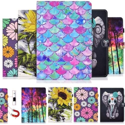 For iPad mini 1 2 3 Case PU Leather Flip Elephant Flower Cover Case capa for ipad mini 4 5 7.9 " 2019 tablet smart case coque