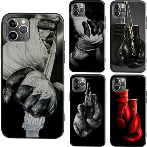 Boxing Gloves TPU Case For iPhone XR X XS Max 11 12 Pro Max mini 6S 7 8 Plus SE 2020 Cover Coque
