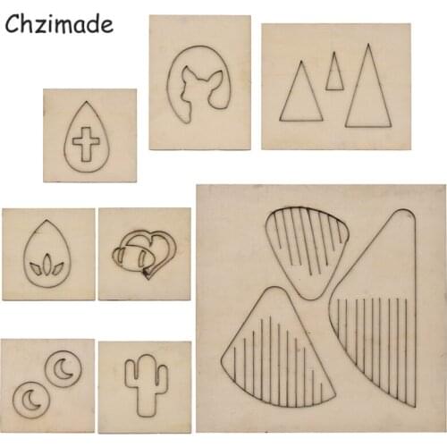 Chzimade Cross Triangle Wooden Cutting Dies For Scrapbooking Cutter Mold Diy Handmade Leather Crafts