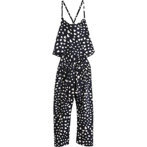 Flower Kids Baby Girls Romper Summer Style Jumpsuit Pants Playsuit Sunsuit 2-7T Baby Girl Clothes Sleeveless O-neck Cotton