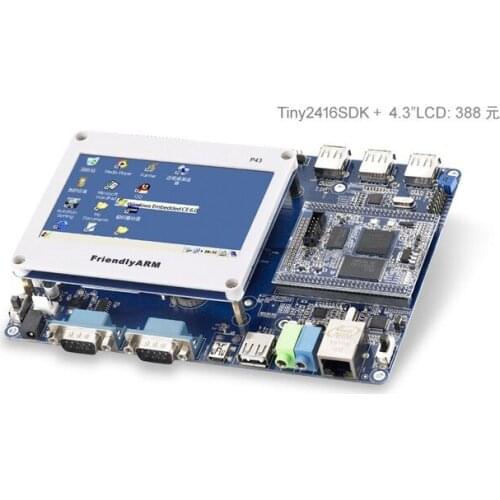 For Friendly Arm Tiny2416+4.3 inch screen 64M 256M ARM9 development board instead of S3C2440