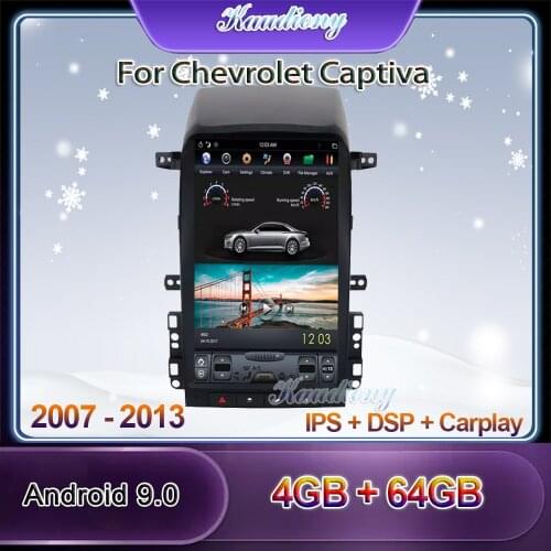 Kaudiony 13.6" Tesla Style Android 9.0 For Chevrolet Captiva Car Multimedia Player Auto Radio GPS Navigation Stereo 2007-2013