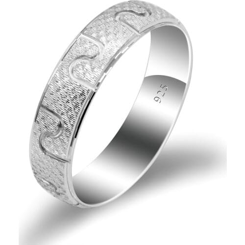 100% 925 Silver Women Rings Fashion Simple Lover Ring Finger Ring Wedding Engagement Jewelry Couple Rings Gifts Wholesale