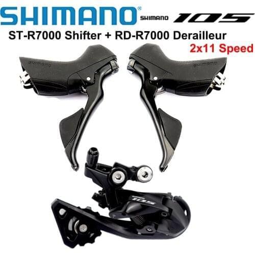 SHIMANO 105 R7000 Groupset Kit 2x11 Speed R7000 Shifter + Rear Derailleur Road Bicycle Dual-Control Lever Rear Derailleur SS GS