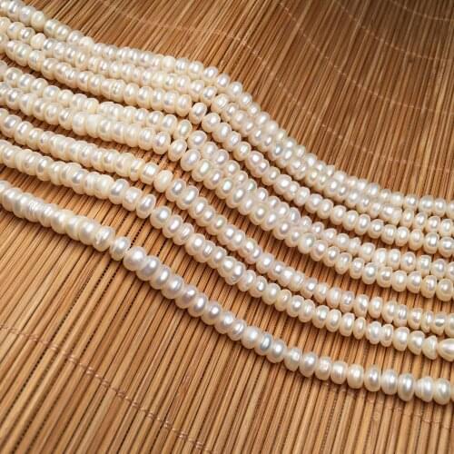 Natural Freshwater Pearl Beading Flat shape Isolation Bead Punch Loose Beads For jewelry making DIY Necklace Bracelet Accessorie