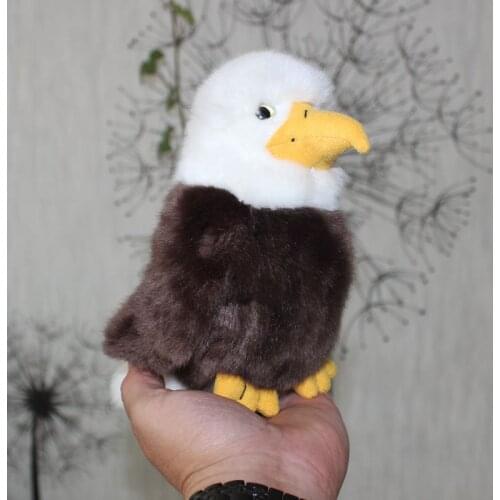 New bird plush toy 17cm simulation Bald Eagle soft doll kids toy decoration birthday gift h1258