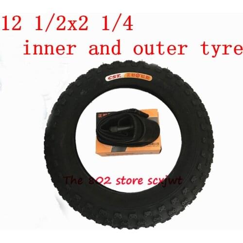 Newest 12 1 / 2x2 1 / 4( 57-203) Bicycle Outer Tire Inner Tube 12 Inch Folding Car Adult Buggy Tyre