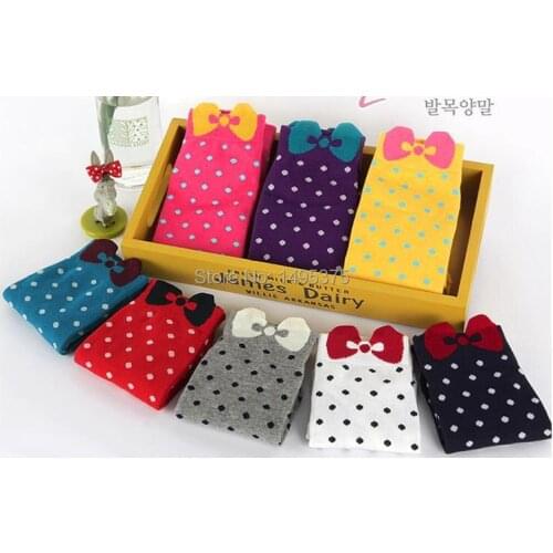 300pairs/lot 2015 new fashion spring summer dot bowknot Short Invisible Socks Ankle Sock