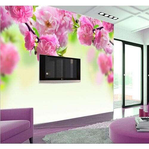 Papier peint feuillage 3d tapety modern floral wallpaper sofa tv backsplash home decorative Custom 3D Photo Wallpaper Wall Mural