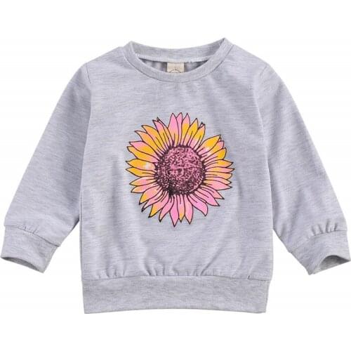 1-4T Toddler Kid Baby Girl Clohtes Autumn Pullover Top Hoodies Elegant Floral Sweatshirt Cute Sweet Infant Clothing