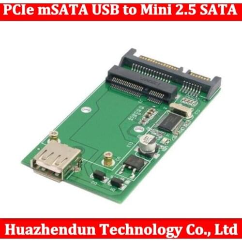 PCIe mSATA USB solid state hard drive to turn mSATA SSD Mini 2.5 SATA dual interface adapter