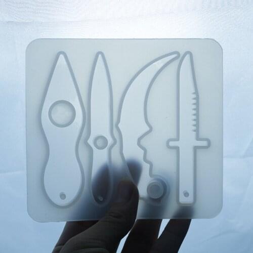 DIY Crafts Making Crystal Epoxy Resin Mold Defense Small Knife Silicone Mould