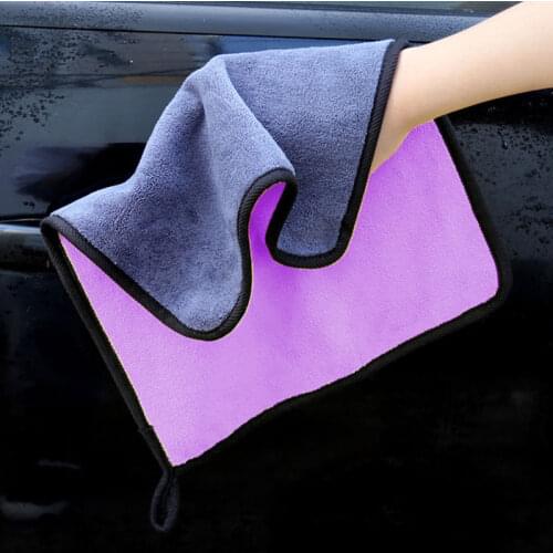 1PC 30x30/40/60CM Car Wash Microfiber Towel Car Cleaning Drying Cloth Pink Purple Car Care Cloth Detailing Plush Car Wash Towel