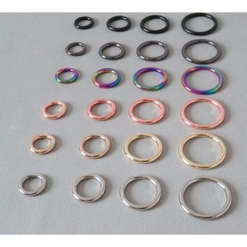 50PCS 15mm 20mm 25mm 32mm Strong Metal O Ring Belt Loop Buckle For Pet Dog Collar Handbag Harness Strap Clasp Handmade Accessory