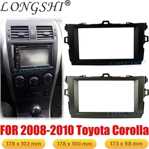 Radio Fascia for 2007 2008 2009 2010 Toyota Corolla 2 Din GPS DVD Stereo CD Panel Dash Mount Installation Trim Kit Frame 2DIN
