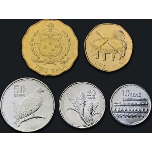 Samoa Set of 5 Pieces 2011 Genuine Original Coins 100% Real Issuing Collection Coins Unc