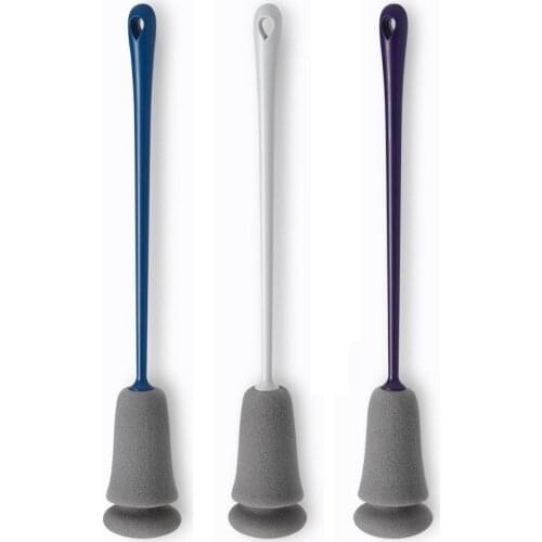 Xiaomi 3 Pcs Tulip Shape Cup Brush Long Handle Replaceable Kitchen Cleaning Tool Soft Sponge Brush Wineglass Bottle Glass Cup
