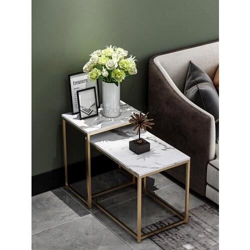 Nordic Sofa Side Cabinet Living Room Light Luxury Corner Table Small Coffee Table Side Table Side Table Italian Marble Side Tabl