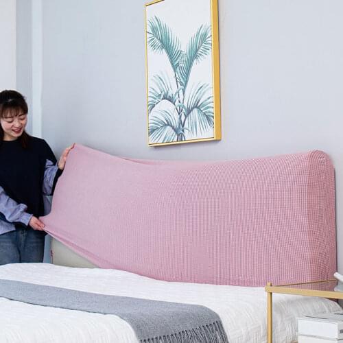 Modern Elastic All-inclusive Headboard Bed Head Cover Back Protection Solid Color Bed Head Dust Cover Plain Soft Home Decor