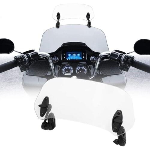 Motorcycle Windshield Extension - Universal Adjustable Clip-on Windsn Extender- for Honda Suzuki Kawasaki Yamaha