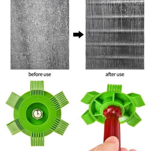 Universal Fin Repair Comb Cooler Air Conditioner Tools Condenser Radiator Straightener Auto Car Cooling System Cleaning Brush