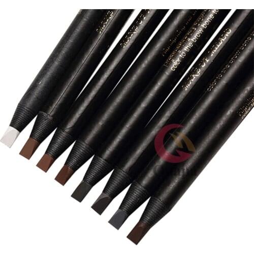 5pcs Waterproof Eyebrow Pencil Pull Cord Peel-off Brow Pencil for Marking, Outlining, Tattoo Makeup and Microblading Eyebrow PMU