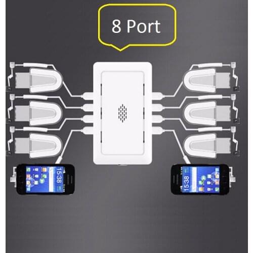 High Quality 8-Port Mobile Security Alarm Display System With Charging Cable For Cellphone Anti Theft