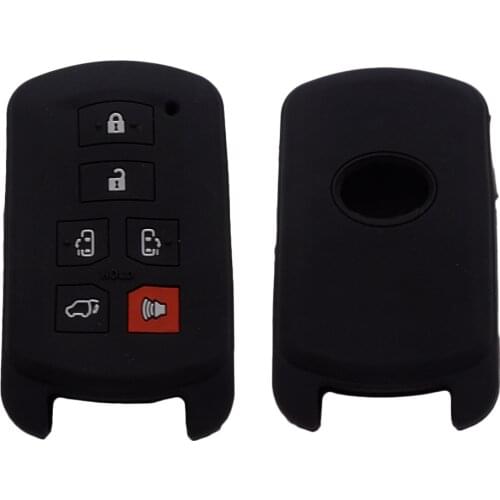 Xingyuexin remote Silicone Car Key Cover Case for TOYOTA Sienna Smart Remote Key Case 6 Button protector shell holder 10pcs/lot