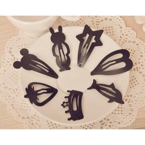New arrival(16pcs/package) lovely cartoon black Children Hair Pin BB Clip Hairpins Hair Side Clips